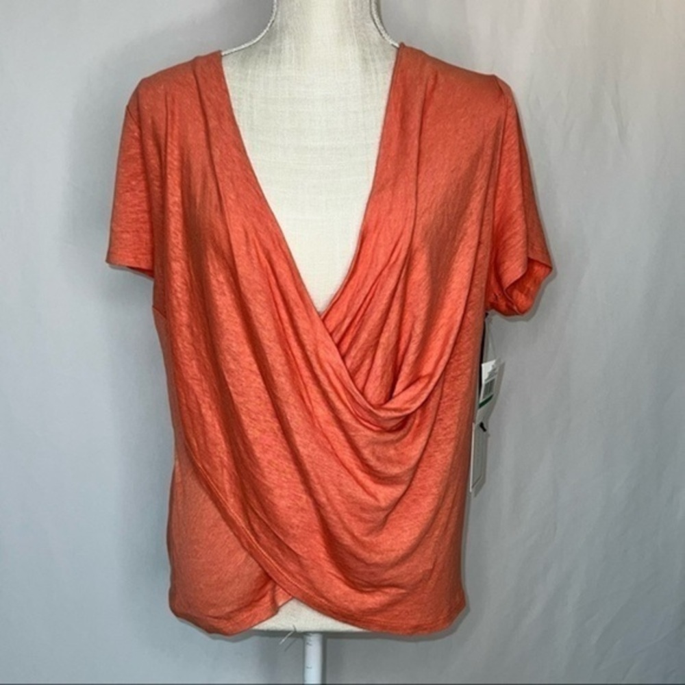 1 STATE coral top. Size large NWT